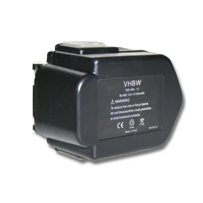 Abbildung von vhbw 1x Akku kompatibel mit AEG WBE2E 12, SB2E BS2E 12T, Best 12X, 12BBPB, BDSE 12T Werkzeug (2100 mAh, NiMH, 12 V)