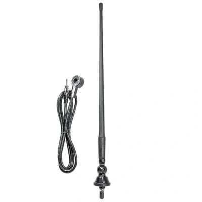 Abbildung von tomzz Audio 1000 001 Hochflexible Universal Gummi Antenne AM/FM UKW ca. 1,3m Kabel DIN Stecker Auto Boot Traktor Outdoor