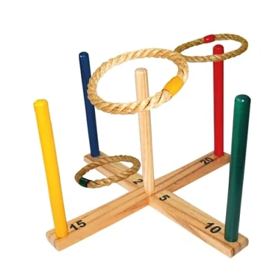 Abbildung von Schildkröt Funsports Spielzeug Gartenset Ring Toss Ringwurfspiel aus Holz, (6 tlg), Ringwurf Spiel FSC zertifiziertem Holz