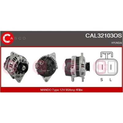 Abbildung von CASCO CAL15111AS Lichtmaschine 12V 50A PEUGEOT: J5 Pritsche/Fahrgestell, 205 II Schrägheck, CITROËN: C25 Bus, ZX Kombi