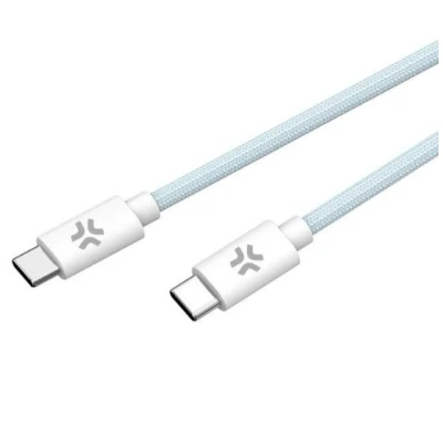 Abbildung von Celly USBCUSBCCOTTLB USB Ladekabel himmelblau
