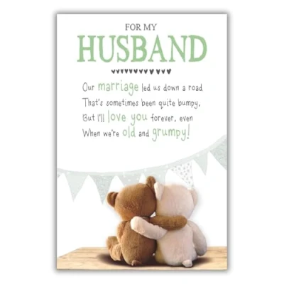 Abbildung von Grumpy Greetings Cards Husband Birthday Card, Card for Husband, Old and Snuggly Bumpkins 165 x 240mm
