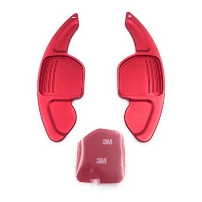 Abbildung von H Customs Schaltwippen Shift Paddle TYP A kompatibel mit Leon 5F, auch Cupra eloxiert rot