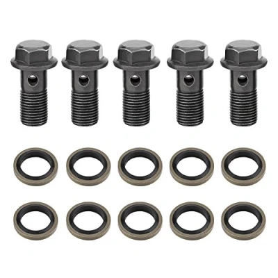 Abbildung von Hohlschrauben für Motorradbremsen Hauptbremszylinder M10 x1.25/M10 * 1.0mm 5St(M10x1mm)