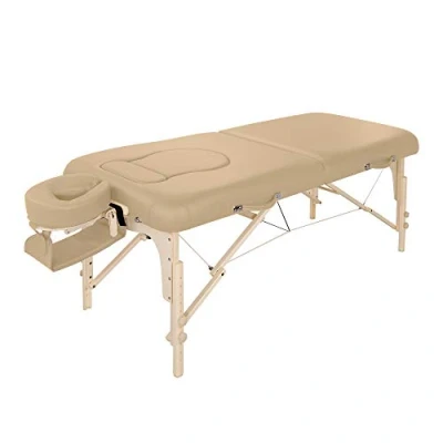 Abbildung von Master Massage 71cm EvaMobil Massageliege Schwangerschaftsliege Klappbar Beauty Bed Bauchloch Bauchkissen mit Tragetasche Beige