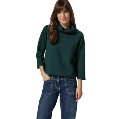 Abbildung von Cecil Langarmshirt, Damen, Größe: Large, Grün