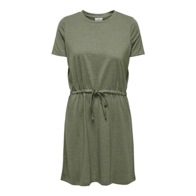 Abbildung von JDY Normal Geschnitten Rundhals Jerseykleid, Damen, Größe: Large, Deep lichen green
