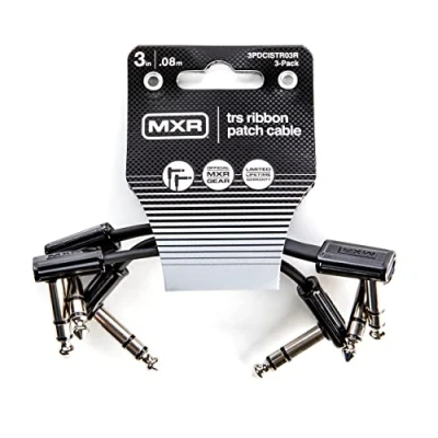 Abbildung von JIM DUNLOP MXR TRS Band Patchkabel 3 Zoll 7,6 cm 3er Pack, 1/4 Winkelstecker (3PDCISTR03R)
