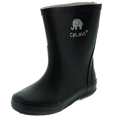 Abbildung von Celavi Kinder Unisex Wasserdichte Gummistiefel, 100% Naturkautschuk Regenstiefel, Größe: 34, Farbe: Dunkelblau, 1147