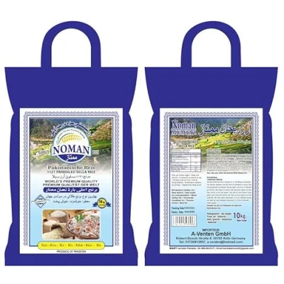 Abbildung von Noman Basmati Reis, 10 kg, Parboiled Sella Reis aus Pakistan