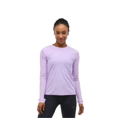 Abbildung von HOKA Airolite RUN LONG Sleeve Langarmshirt, Damen, Größe: Large, Aster flower