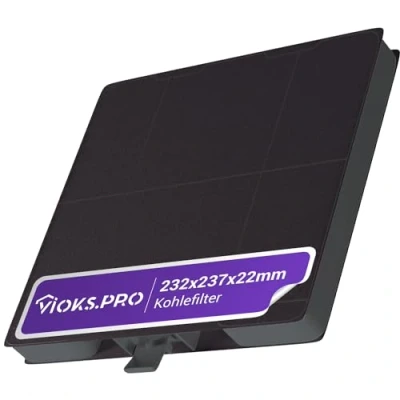 Abbildung von Viоks.pro Kohlefilter Dunstabzugshaube 232x237x22mm Ersatz für Bosch DHZ5326 11026769 00705431 LZ53251 Z5101X1 Filter Aktivkohlefilter Neff Constructa