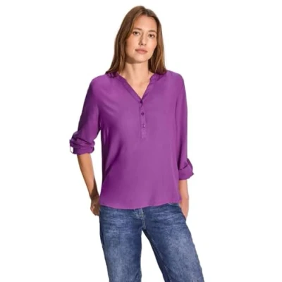 Abbildung von Cecil MIT Turnup Bluse, Damen, Größe: XL, Lila