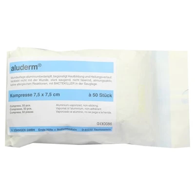 Abbildung von Aluderm Kompressen 7,5x7,5 cm 50 St