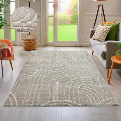 Abbildung von Home affaire Teppich &quot;Cadie&quot;, rechteckig, 20 mm Höhe, modernes Design, weicher Flor, Hoch Tief Effekt, Scandi Look