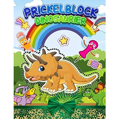 Abbildung von Prickelblock Dinosaurier: Prickelset Kinder Dinosaurier Prickelbilder set zu Prickeln Und Ausmalen Für Ab 5 7 Prickel ... Legen, Jungen &amp; Mädchen
