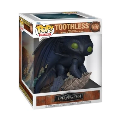 Abbildung von Funko Pop! Deluxe: How to Train Your Dragon Live Action Toothless Vinyl Sammelfigur Geschenkidee Offizielle Handelswaren Spielzeug Für Kinder und Erwachsene Modellfigur Sammler