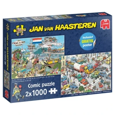 Abbildung von Jan Van Haasteren, Verkehr Chaos &amp; Luft Land Und Meer, Puzzle 1000 Teile Erwachsene X 2