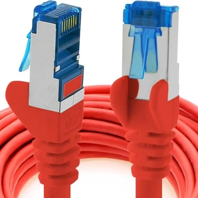 Abbildung von 3 Meter CAT6a Netzwerkkabel rot 1 Stück CAT 6 A Patchkabel 10000 Mbit s SFTP PIMF 500 MHz kompatibel zu CAT5 CAT6 CAT7 DSL Internet Switch Router