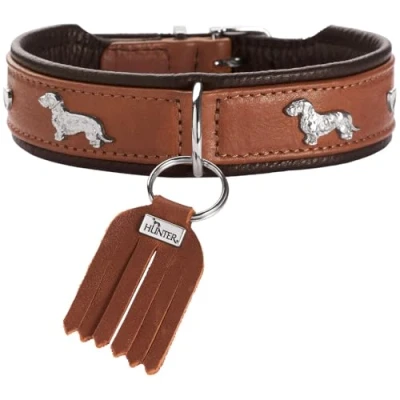 Abbildung von Hunter Tierbedarf Hunde Halsband Teckel München cognac/schwarz