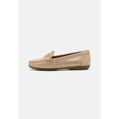 Abbildung von Geox Annytah Slipper, Damen, Größe: 38, Light gold Veloursleder