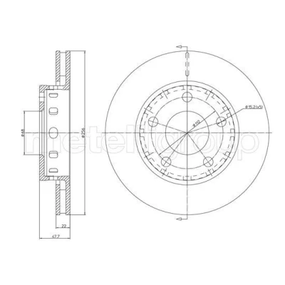 Abbildung von Bremsscheibe METELLI 23 1210C