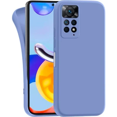 Abbildung von MyGadget Hülle für Xiaomi Redmi Note 11 Pro 5G robuste Silikon Schutzhülle TPU Case Slim Silikonhülle Back Cover Kratzfest Handyhülle Matt Blau