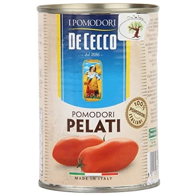 Abbildung von 6x De Cecco Pomodori Pelati geschälte Tomaten 100% italienische 400 g Tomatensauce + Italian Gourmet polpa 400g