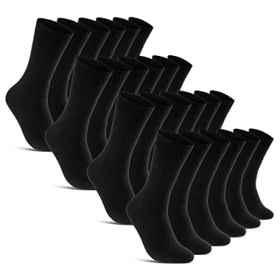 Abbildung von 6 12 24 Paar THERMO Socken Herren Wintersocken Baumwolle Vollfrottee Schwarz 10900 (24 47 50)