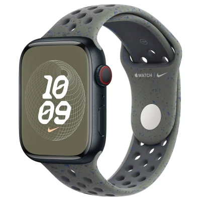 Abbildung von Apple Watch Armband Original Silikon und TPU (weich) Grün Geeignet für Series 1 9 / SE Ultra (2)