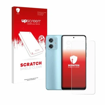 Abbildung von upscreen Schutzfolie für Motorola Moto G54 (Display+Kamera) Kristall klar, Kratzschutz, Anti Fingerprint