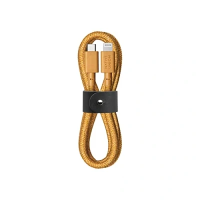 Abbildung von Native Union Belt Cable USB C auf Lightning ca. 1.2 m (4 ft.) Ultrastarkes, Verstärktes Kabel [MFi Zertifiziert] für iPhone 14, 13 und mehr (Kraft)