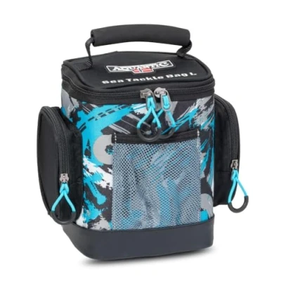 Abbildung von Aquantic Sea Tackle Bag (mit. 19 Kunstköderröhren) Angeltasche