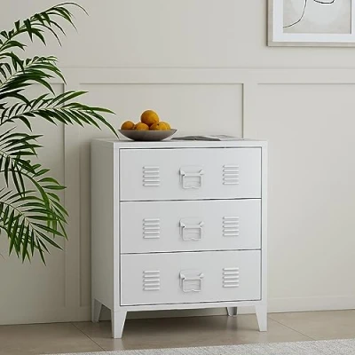 Abbildung von en.casa Mehrzweckschrank »Hämeenlinna« Schubladenschrank 60x40x72 cm Weiß
