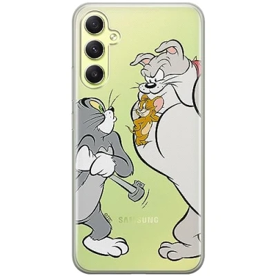 Abbildung von ERT GROUP Handyhülle für Samsung A34 5G Original und offiziell Lizenziertes Tom &amp; Jerry Muster 001 optimal an die Form des Handy angepasst, teilweise transparent