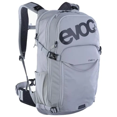 Abbildung von EVOC STAGE 18, Backpack (verstellbare Schultergurte durch BRACE LINK, AIR FLOW CONTACT SYSTEM, inkl. Trinkblasenfach, Werkzeugfach und Komprimierungsgurte, One Size), Stone