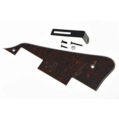 Abbildung von KAISH Gitarren Pickguard für Epiphone Les Paul mit schwarzer Halterung, Rot/Schwarz