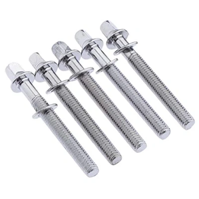 Abbildung von sharprepublic 5 x Edelstahl Trommel Spannstangen Spannschrauben Bass Drum Screws Set Snare Zubehör, ca. 65mm