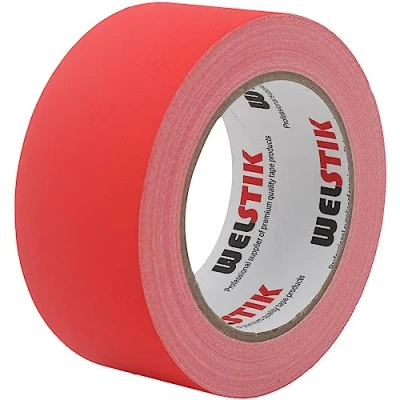 Abbildung von WELSTIK Dünnes Gaffelband 50MM * 30,2M Gaffaband Mattes Stoffband, rot