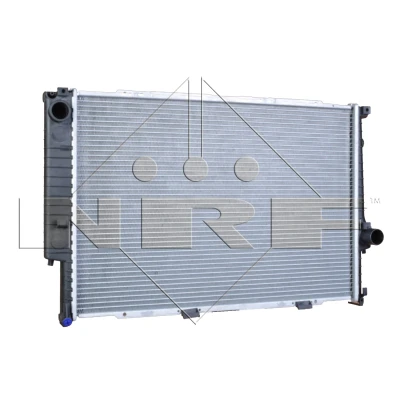 Abbildung von NRF EASY FIT 509589 Kühler, Motorkühlung Aluminium 650 435 42 mit Kolbenclip Kühlrippen gelötet BMW: 5 Touring, Limousine, 7