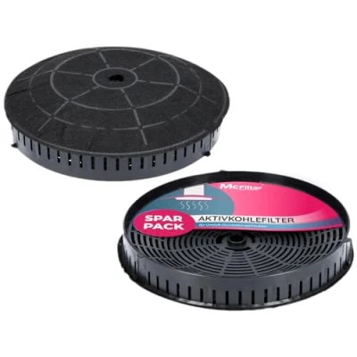 Abbildung von McFilter Aktivkohlefilter 2x Kohlefilter Filter passend für Elica CFC0038668, Typ57, Ikea Nyttig, FIL 440, Samsung DG81 02279A, AEG 4055171138, Whirlpool 484000008824