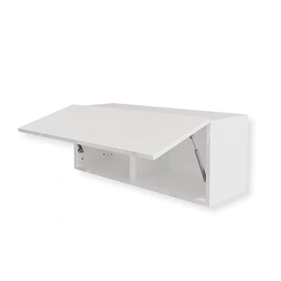 Abbildung von HAJDUK FURNITURE Hängeschrank für Küche 90x35x32 cm Weiß Hochglanz Flach Küchen Klapphängeschrank Schrank Einbauküche Küchenzeile Moderner Küchenmöbel Oberschrank Geräumiger Küchenschrank