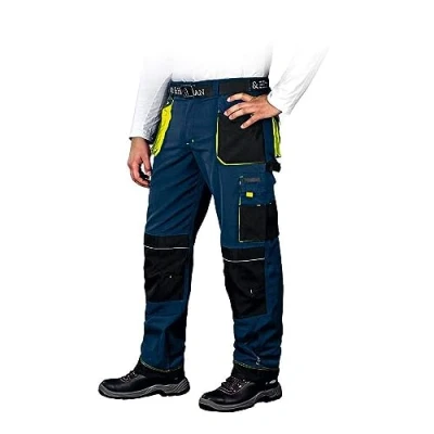Abbildung von Leber &amp; Hollman Herren Arbeitshose LH FMN T B, 65% Polyester 35% Baumwolle 270 g/m2, Bundhose mit Taschen für Knieschoner, 9 Multifunktionstaschen+ Schlaufe und Schlüsselhaken