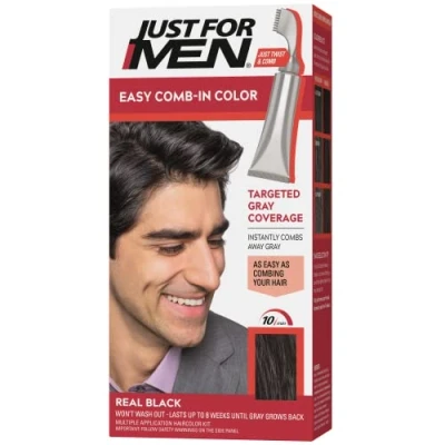 Abbildung von Just for men Per Anhalter gekämmte Haarfarbe für Herren Schwarz