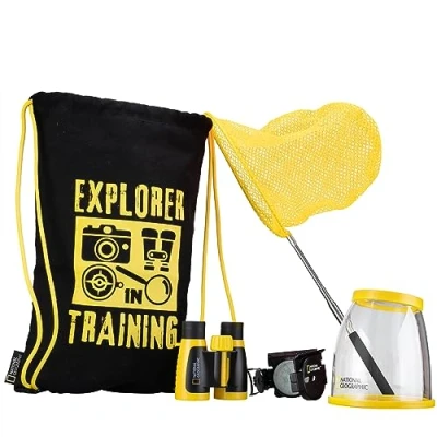 Abbildung von NATIONAL GEOGRAPHIC Erkundungsset für Kinder: Abenteuerset mit Fernglas, Kompass, Fangnetz, Lupe &amp; Tasche Abenteuer in der Natur!