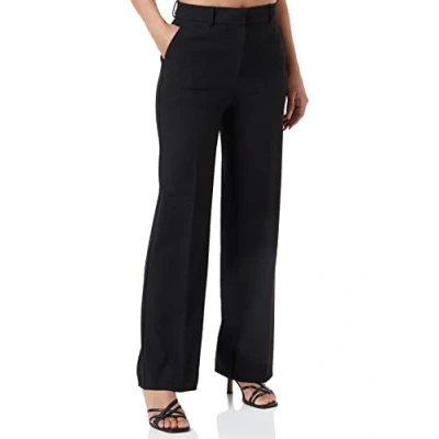 Abbildung von SELECTED FEMME A/S Damen Slfmyla Hw Wide Pant Noos Hose, Schwarz, 34W / 30L EU