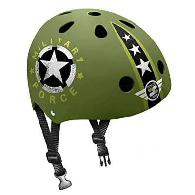 Abbildung von STAMP SKATE HELM mit einstellbaren Tailleneinstellungen (ca. 54 60 cm) SKIDS CONTROL Military