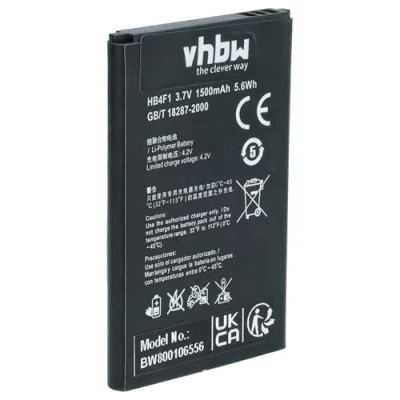 Abbildung von vhbw Akku kompatibel mit Huawei E5151, E5331, E5332, E560, E5830, E5832, E5832s Router Modem Hotspots (1500mAh, 3,7V, Li Ion)