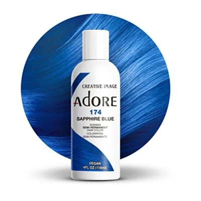 Abbildung von Adore Shining Semipermanente Haarfarbe, Saphirblau (174), 118 ml