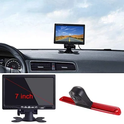 Abbildung von 「12mm Objektiv CMOS Rückfahrkamera + 7 Zoll TFT LCD Bildschirm Auto Monitor」Bremsleuchte Dach für Van Dachkamera Mercedes Benz Sprinter W906/ VW Crafter Caravelle 2007 2015